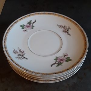 Mid century floral print Heinrich saucers